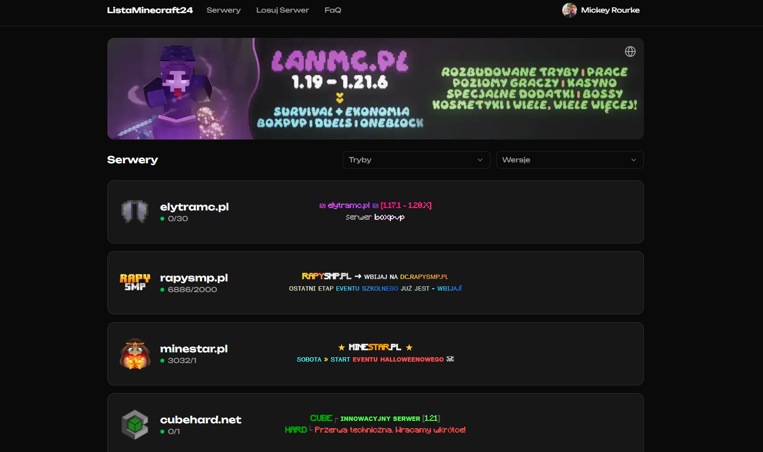 ListaMinecraft